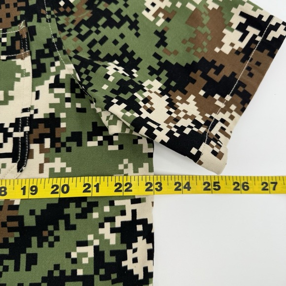 Dogg Supply by Snoop Dogg Men's L Short Sleeve Shirt Digi Camo Green Stretch - Picture 7 of 11